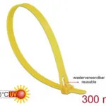 DeLock Δεματικά Καλωδίων Πλαστικά 300mmx7.6mm σε Κίτρινο χρώμα (100τμχ) (18761)