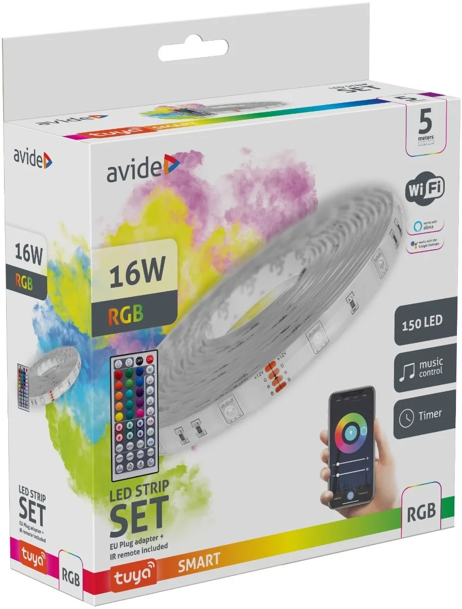 20230714114055_avide_adiavrochi_tainia_led_trofodosias_12v_rgb_mikous_5m_me_tilecheiristirio_15_001_0976.jpeg Avide Αδιάβροχη Ταινία LED 12V RGB Φως 5m με Τροφοδοτικό & Τηλεχειριστήριο 15.001.0976 - Image 1