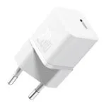 Baseus Φορτιστής Χωρίς Καλώδιο GaN με Θύρα USB-C 20W Power Delivery / Quick Charge 5.0 Λευκός (Gan5)
