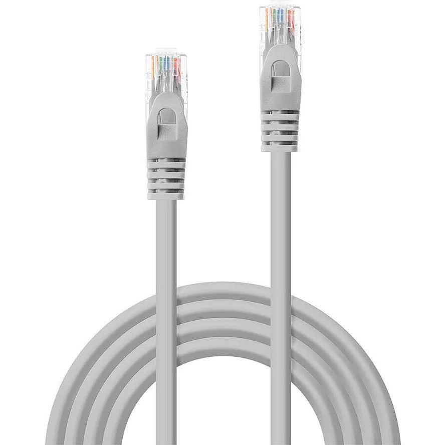 Lindy U/UTP Cat.5e (Gigabit) Καλώδιο Δικτύου Ethernet 1m Γκρι 48362 - Image 1