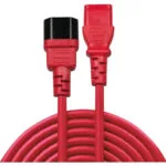 Lindy IEC C14 - IEC C13 Cable 1m Κόκκινο 30477