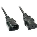 Lindy IEC C14 - IEC C13 Cable 3m Μαύρο 30332