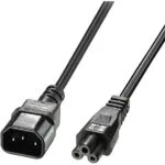Lindy IEC C5 - IEC C14 Cable 3m Μαύρο 30342