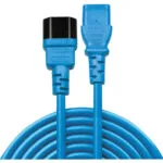 Lindy IEC C14 - IEC C13 Cable 1m Μπλε 30471
