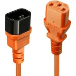 Lindy IEC C14 - IEC C13 Cable 2m Πορτοκαλί 30475