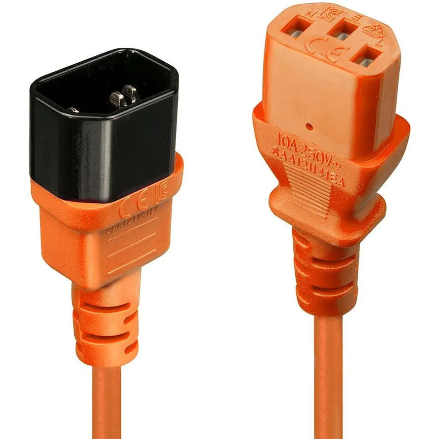 Lindy IEC C14 - IEC C13 Cable 2m Πορτοκαλί 30475 - Image 1