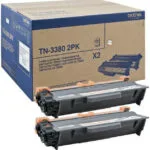 Brother TN-3380 Γνήσιο Multipack Toner Laser Εκτυπωτή Μαύρο 2τμχ (TN-3380TWIN)
