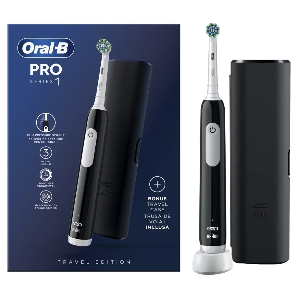 20230726142959_oral_b_pro_series_1_ilektriki_odontovourtsa_me_chronometriti_aisthitira_piesis_kai_thiki_taxidiou_mayri.jpeg Oral-B Pro Series 1 Ηλεκτρική Οδοντόβουρτσα με Χρονομετρητή, Αισθητήρα Πίεσης και Θήκη Ταξιδίου Μαύρη - Image 1