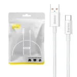 Baseus Superior USB 2.0 Cable USB-C male - USB-A 100W PD Λευκό 0.25m P10320102214-00