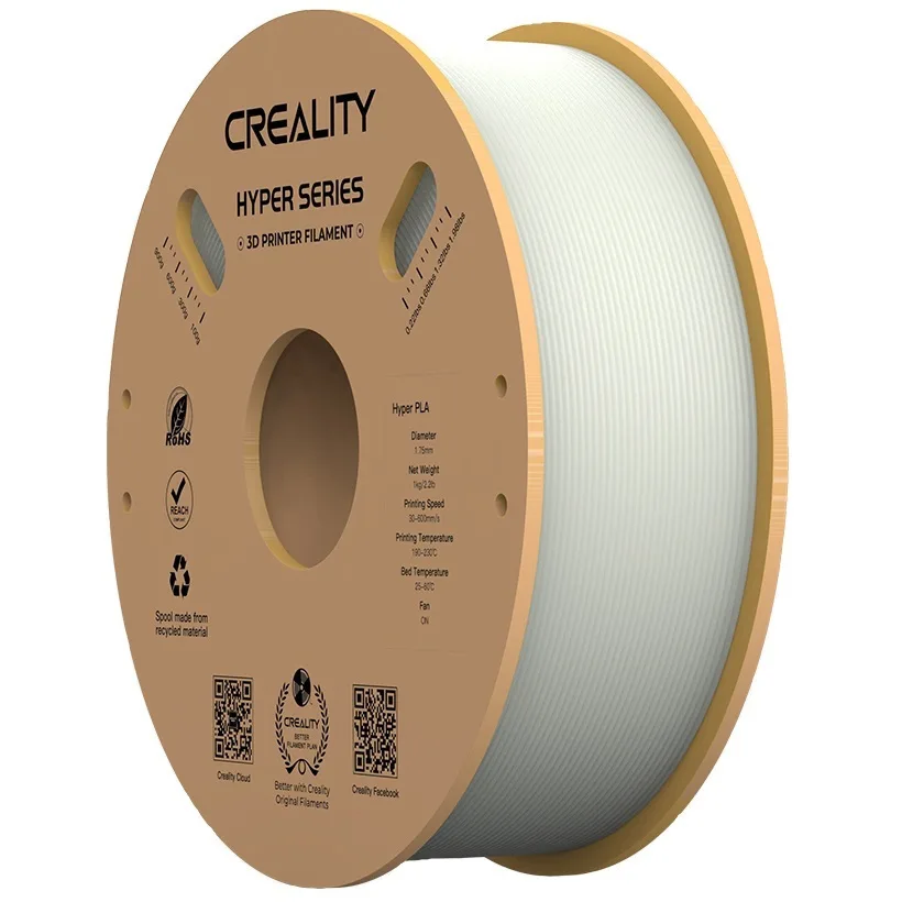 20230804141237_creality3d_hyper_pla_3d_printer_filament_1_75mm_leyko_1kg_3301010335.jpeg Creality3D Hyper HS-PLA 3D Printer Filament 1.75mm Λευκό 1kg 3301010335 1τμχ (Spool) - Image 1