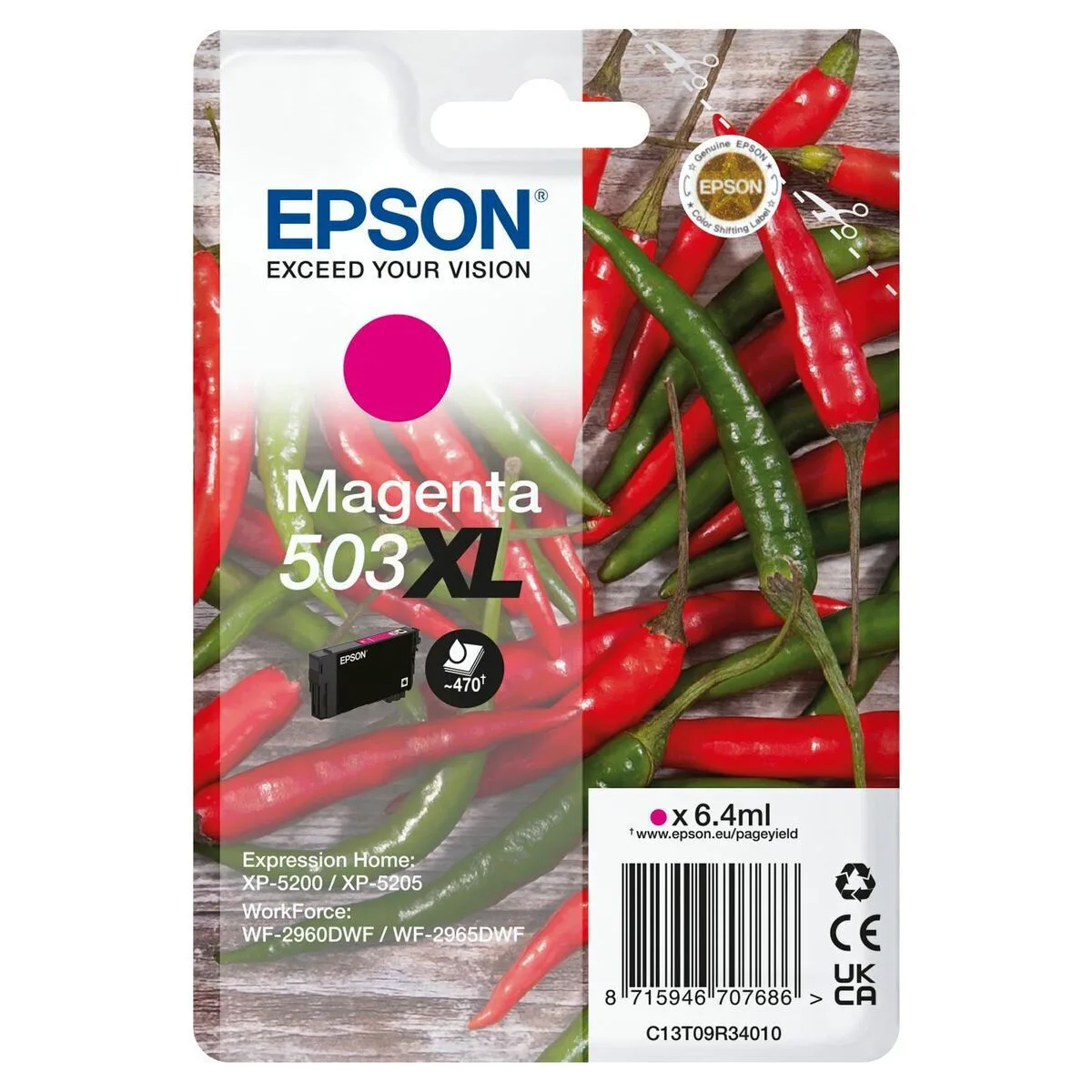 20230830103857_epson_503xl_melani_ektypoti_inkjet_matzenta_c13t09r34020.jpeg Epson 503XL Γνήσιο Μελάνι Εκτυπωτή InkJet Ματζέντα (C13T09R34020) - Image 1