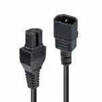 Lindy IEC C14 - IEC C15 Cable 2m Μαύρο 30314