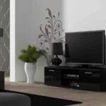Έπιπλο Τηλεόρασης Soho Μαύρο Μ140xΠ43xΥ37cm SOHORTV140CZ/CZ