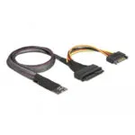 DeLock 62984 M.2 Key M to U.2 SFF-8639 NVMe 50 cm Μαύρος