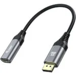 Equip Cable DisplayPort male - HDMI female 0.15m Γκρι (133446)