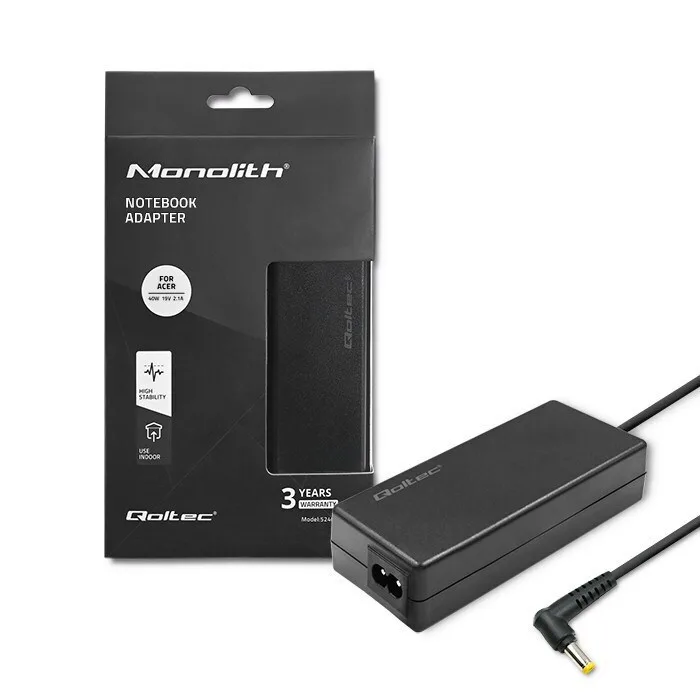 20230912145706_qoltec_fortistis_laptop_40w_19v_2_1a_gia_acer_me_apospomeno_kalodio_trofodosias_52410.jpeg Qoltec Φορτιστής Laptop 40W 19V 2.1A για Acer με Αποσπώμενο Καλώδιο Τροφοδοσίας 52410 - Image 1