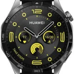 Huawei Watch GT 4 Stainless Steel 46mm Αδιάβροχο με Παλμογράφο (Black Fluoroelastomer Strap)
