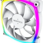 Montech AX120 Case Fan (1600rpm / 59cfm) με ARGB Φωτισμό και Σύνδεση 3-Pin / 4-Pin PWM Λευκό