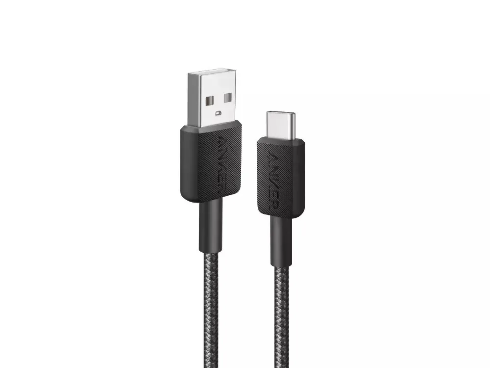 Anker 322 Braided USB 2.0 Cable USB-C male - USB-A 15W PD Μαύρο 0.9m A81H5G11 - Image 1