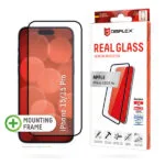 Displex Real Glass 0.33mm Full Face Tempered Glass Μαύρο (iPhone 15) 01842