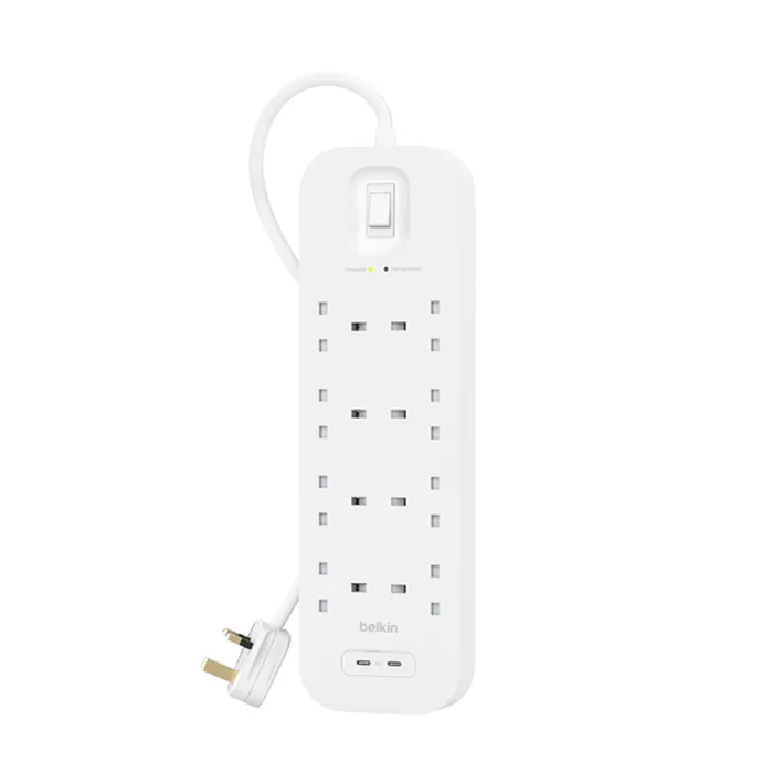 20230928170234_belkin_monoprizo_me_diakopti_usb_kai_kalodio_2m_leyko_srb004ca2m.jpeg Belkin Πολύπριζο Aσφαλείας 8 Θέσεων με 2 USB-C, Διακόπτη και Καλώδιο 2m SRB004CA2M - Image 1
