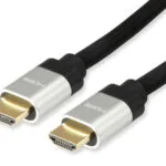 Equip UHS E.Tissue 2.1 A-A M HDMI 2.1 Ultra High Speed 48Gbps 4K 120Hz HDR VRR Braided Cable HDMI male - HDMI male 15m Μαύρο 119386