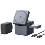 Anker Φορτιστής Magsafe 15W Γκρι (3-in-1 Cube)