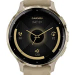 Garmin Venu 3S Stainless Steel 41mm Αδιάβροχο Smartwatch με Παλμογράφο (Soft Gold Stainless Steel Bezel with French Gray Case and Leather Band)