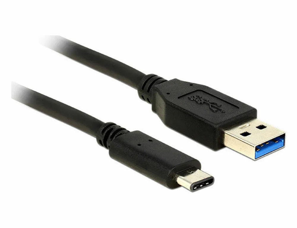 DeLock USB 3.2 Cable USB-C male - USB-A Μαύρο 0.5m 83869 - Image 1