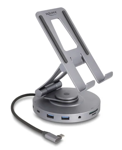 DeLock USB-C Docking Station με HDMI 4K PD Ethernet Γκρι (88017) - Image 1