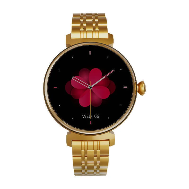 20231025154528_hifuture_aura_smartwatch_me_palmografo_roz.jpeg HiFuture Aura Stainless Steel Smartwatch με SIM και Παλμογράφο (Χρυσό) - Image 1