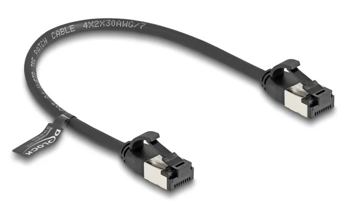 DeLock U/FTP (STP) Καλώδιο Δικτύου Ethernet 0.25m Μαύρο 80181 - Image 1