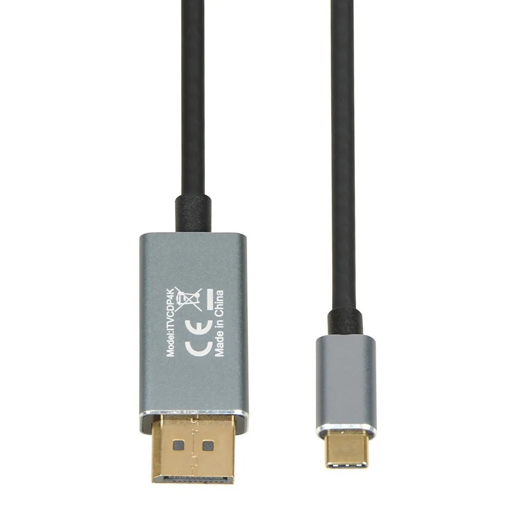 20231108145511_ibox_usb_2_0_cable_usb_c_male_displayport_mayro_itvcdp4k.jpeg iBox USB 2.0 Cable USB-C male - DisplayPort Μαύρο 1.8m ITVCDP4K - Image 1