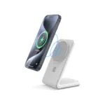 Crong Φορτιστής Magsafe 7.5W Power Delivery Λευκός (MagSpot Stand 2 in 1)