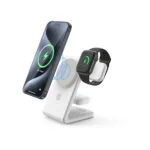 Crong Φορτιστής Magsafe 7.5W Power Delivery Λευκός (MagSpot Pivot Stand 3 in 1)
