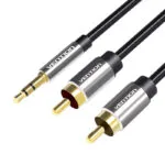 Vention Καλώδιο Ήχου 3.5mm male - 3.5mm male Μαύρο 1.5m με Επίχρυσους Ακροδέκτες BCFBG