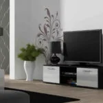 Έπιπλο Τηλεόρασης Soho black/white Μ140xΠ43xΥ37cm SOHORTV140CZ/BI