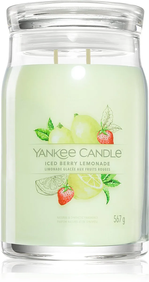 20231128150706_yankee_candle_diakosmitiko_keri_se_vazo_iced_567gr.jpeg Yankee Candle Αρωματικό Κερί σε Βάζο με Άρωμα Iced Berry Lemonade Μωβ 567gr 1629983 - Image 1