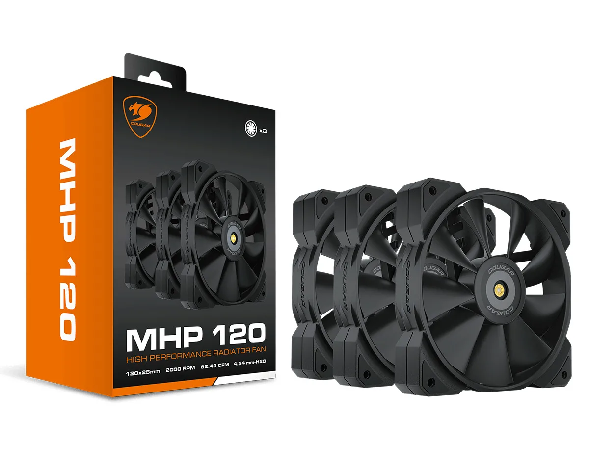 Cougar MHP 120 Case Fan (2000rpm / 82.48cfm) Χωρίς Led Φωτισμό και Σύνδεση 4-Pin PWM 3τμχ - Image 1