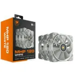 Cougar MHP 120 Case Fan (2000rpm / 82.48cfm) Χωρίς Led Φωτισμό και Σύνδεση 4-Pin PWM 3τμχ Λευκό