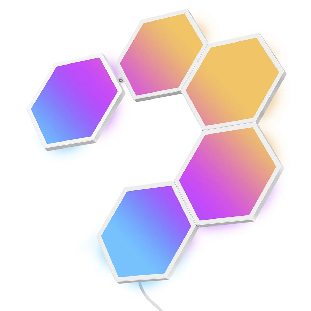 20231129152918_govee_h6061_diakosmitiko_fotistiko_hexagon_se_leyko_chroma.jpeg Govee Smart Διακοσμητικό Φωτιστικό Glide Hexa LED RGBIC Hexagon 5τμχ H6061 - Image 1