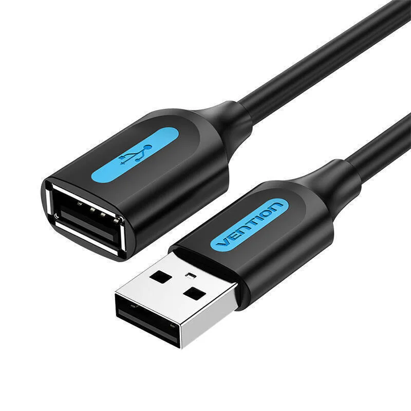 Vention USB 2.0 Cable USB-A male - USB-A female Μαύρο 1m CBIBF - Image 1