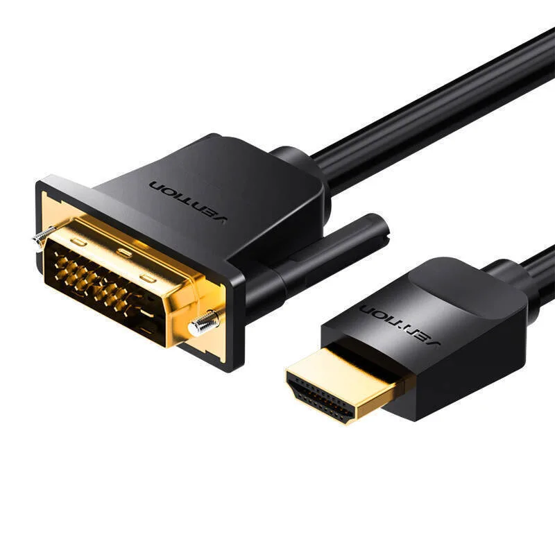 20231204104628_vention_cable_dvi_d_male_hdmi_male_5m_mayro_056167.jpeg Vention Cable DVI-D male - HDMI male 5m Μαύρο ABFBJ - Image 1