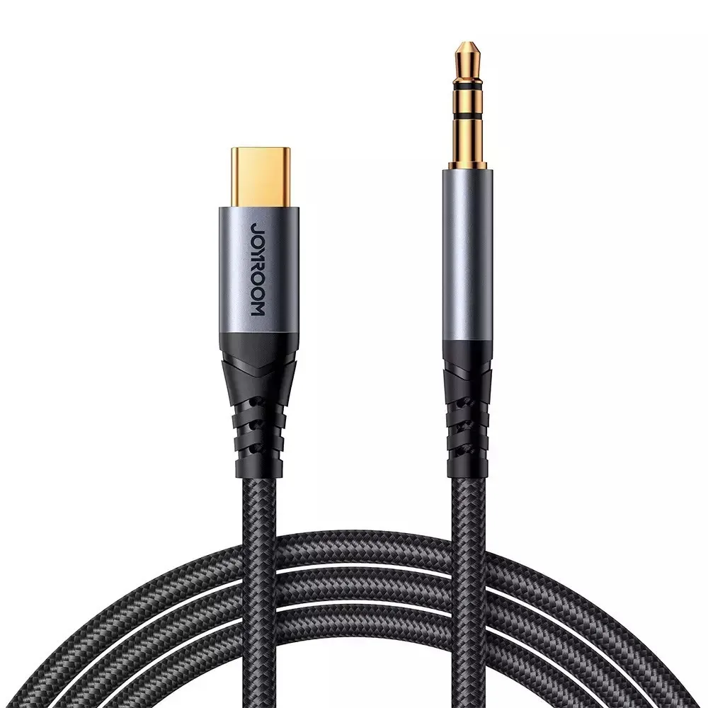 Joyroom Braided USB 2.0 Cable USB-C male - 3.5mm Μαύρο 1.2m SY-A07 - Image 1
