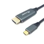 Equip HDMI 2.0 Premium High Speed 4K 60Hz HDR Cable HDMI male - USB-C male 1m Μαύρο 133415