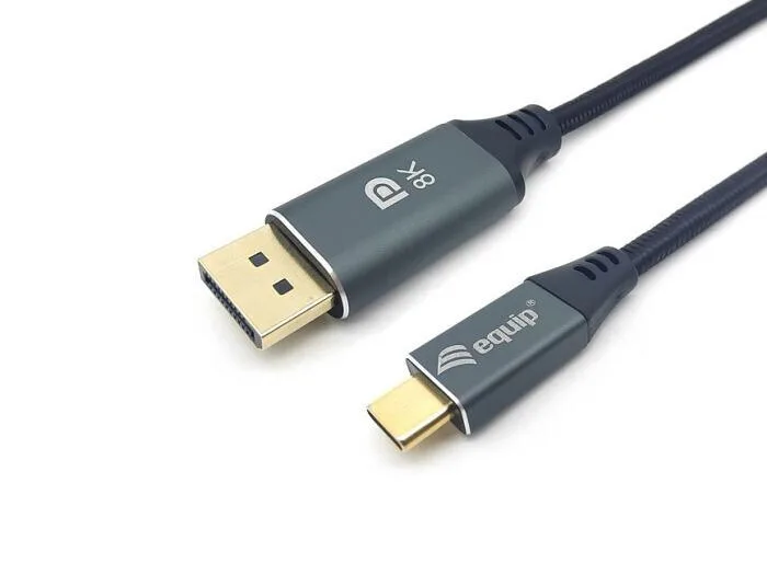Equip USB 2.0 Cable USB-C male - DisplayPort Γκρι 2m 133422 - Image 1