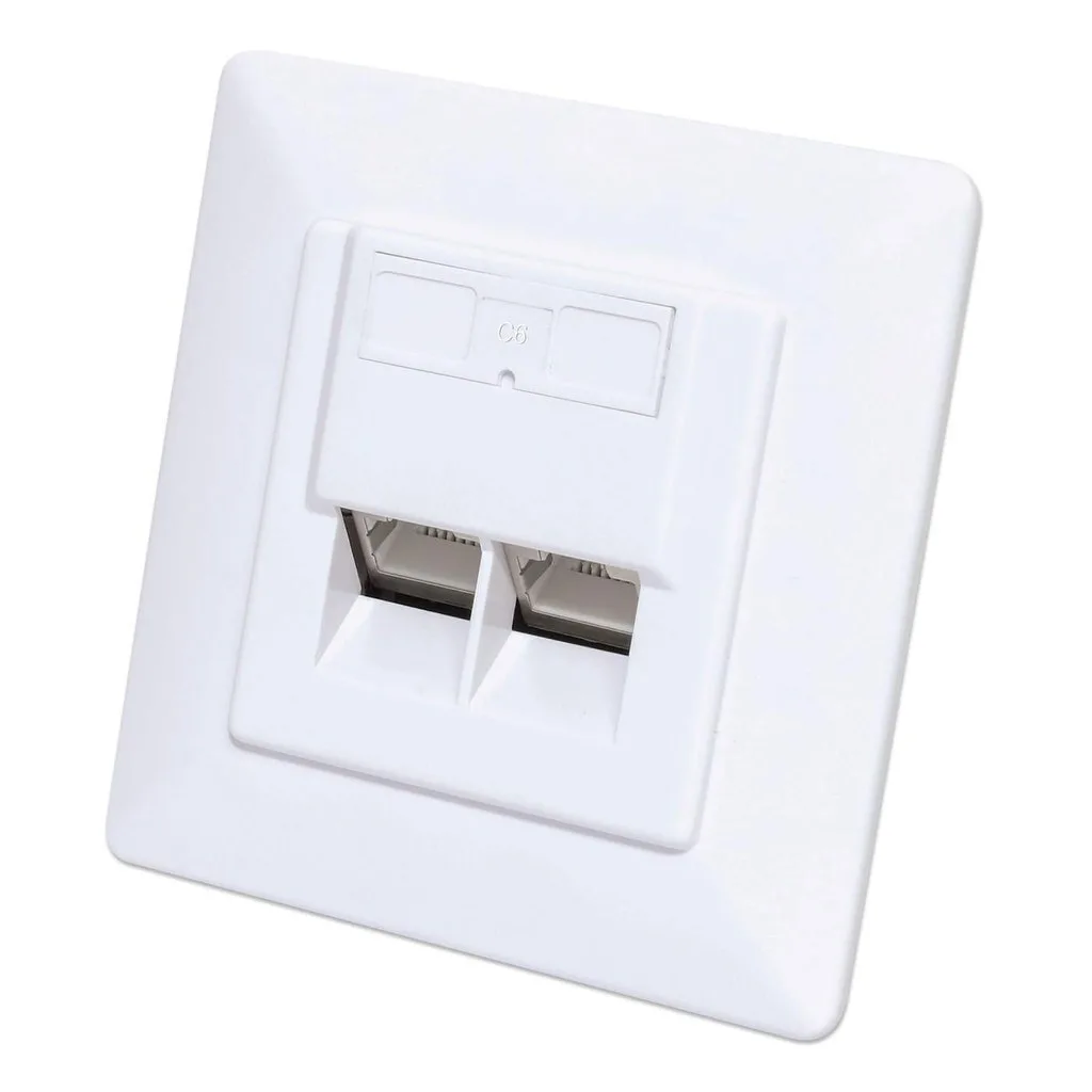 Intellinet Μονή Πρίζα Δικτύου RJ45 με Πλαίσιο Τύπου Cat6 σε Λευκό Χρώμα 771917 - Image 1