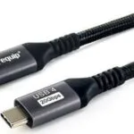 Equip Braided USB 4 Cable USB-C male - USB-C 100W PD Μαύρο 2m 128382