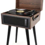 Akai ATT-101 BT ATT-101 Βαλιτσάκι Πικάπ με Προενίσχυση και Ενσωματωμένα Ηχεία Καφέ