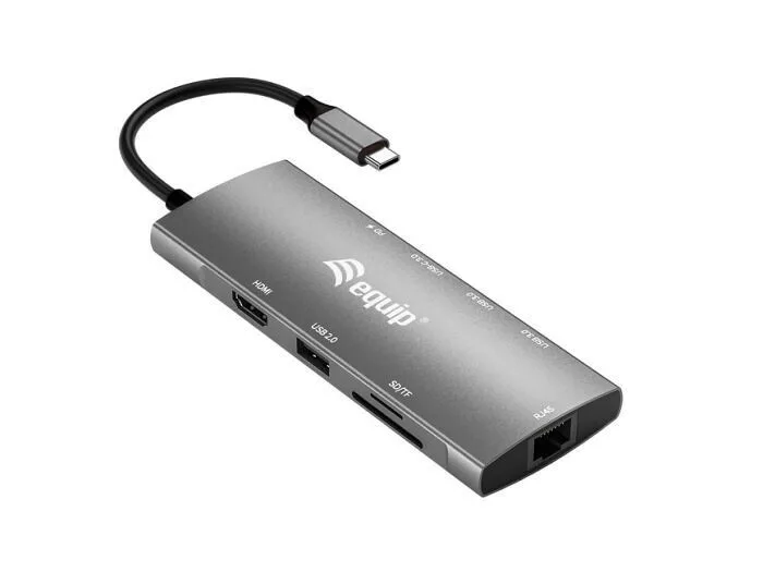 Equip USB-C Docking Station με HDMI 4K PD Ethernet Γκρι (133490) - Image 1